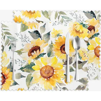 ubrus Prostírání na stůl teflonové - Květy slunečnice - sada 2ks 30 x 40 cm