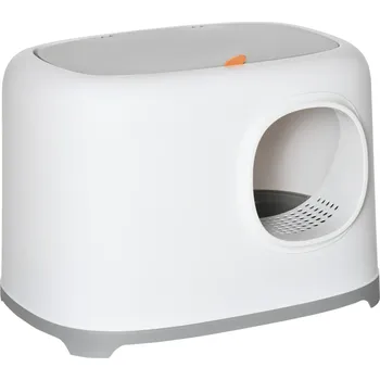 Podnos PawHut s víkem Podnos s víčkem Scoop mesh base XXL podnos pro kočky do 5 kg 55 x 40 x 39 cm Bílý