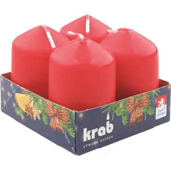 Svíčka Adventní svíčky 4ks červené