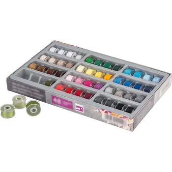 Příslušenství k šicímu stroji crelando® Sada cívek spodních šicích nití, 48dílná