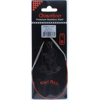 Jehlice ChiaoGoo Knit Red ergonomické fixní kruhové jehlice 30 Cm 4mm (ChiaoGoo SS Knit RED™ Circulars - 12" 30 cm 4mm)