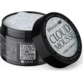 Lak na nehty STAVEBNÍ GEL Cloud Mousse Cosmic Confetti 15g