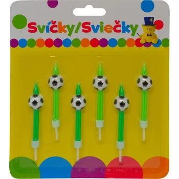 Magnetická kreslící tabulka Narozeninová svíčka s FOTBALOVÝM MÍČEM a držákem 6ks