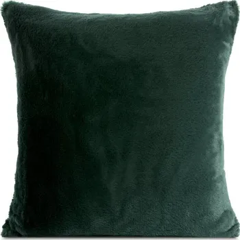 Povlak na polštářek Kožešinový dekorační povlak na polštář NINA v tmavě zelené barvě 45 x 45 cm
