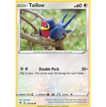 Karetní hra Pokémon VIV 133/185 Taillow - Vivid Voltage Stav: Near Mint, Verze: REVERSE HOLO