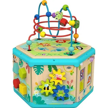 Dřevěná hračka BABU - Labyrint kostka 7 v 1