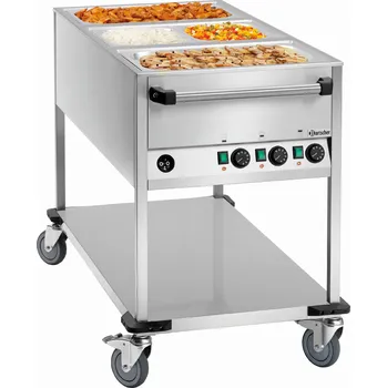 Sporák BARTSCHER Vodní lázeň pojízdná 3 x GN 1/1, 200 mm, 655x1300x910 mm | BARTSCHER, WB3110