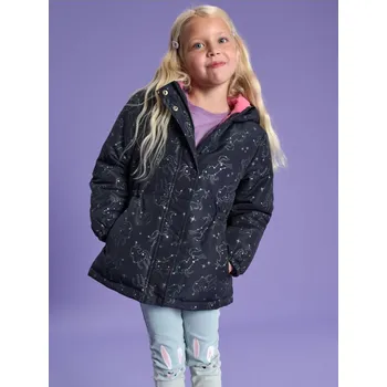 Dívčí bunda Sinsay - Bunda s kapucí - námořnická modrá - ZF504-59X - ZF504-59X-98-1