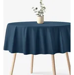 Kulatý ubrus 100% bavlněné plátno - námořnický modrý Ø 160 cm