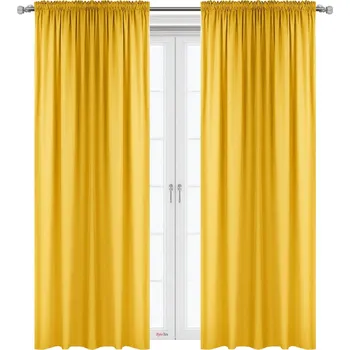 Závěs Fliying Dekorační závěs s řasící páskou Melanie 145x250 cm - žlutý