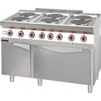 Sporák KROMET Elektrický vařič 6 plotýnek s elektrickou troubou | KROMET, 700.KE-6/PE-2/SD