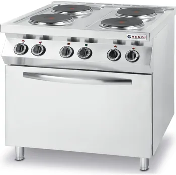 Sporák HENDI 4-plotýnkový elektrický sporák z elektrickou konvekční troubou GN1/1 | HENDI, 225936