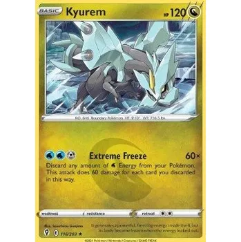 Sběratelská karetní hra Pokémon EVS 116/203 Kyurem - Evolving Skies Stav: Near Mint, Verze: REVERSE HOLO