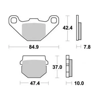 Brzda pro motocykl Sbs 102 HF Ceramic Street
