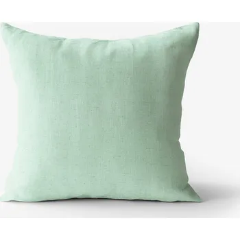 Povlak na polštářek Povlak na polštář ze lněné směsi - světle mátový 50 x 60 cm