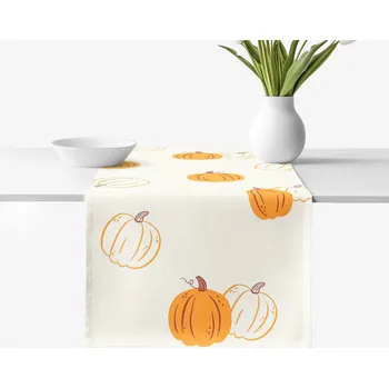 ubrus Běhoun na stůl 100% bavlněné plátno - Podzimní dýně 35x120 cm