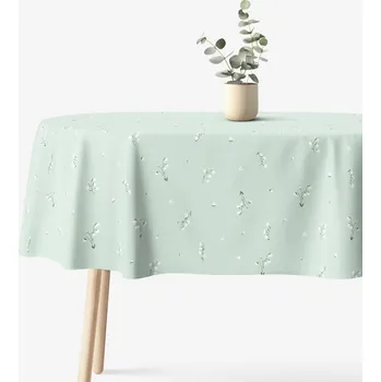 ubrus Oválný ubrus 100% bavlněné plátno - Konvalinky 120 x 160 cm