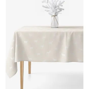 ubrus Hranatý ubrus Natura - Jeleni na režné 80 x 80 cm