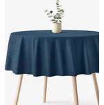 Kulatý ubrus 100% bavlněné plátno - námořnický modrý Ø 140 cm