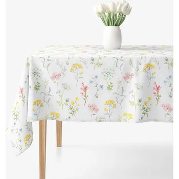 ubrus Hranatý ubrus 100% bavlněné plátno Deluxe - Kvetoucí jaro 80 x 80 cm