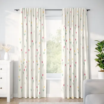 Závěs Bavlněný závěs - Tulipány 140x150 cm