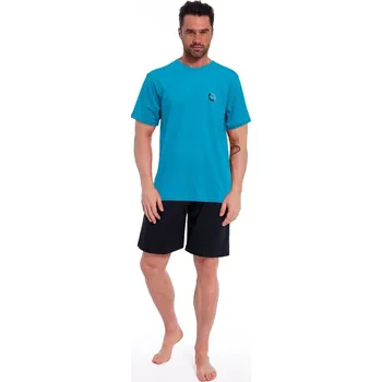 Pánská móda CORNETTE Pánské pyžamo Cornette 326 II/201 High Peak – modré krátké - XXL