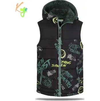 Chlapecké oblečení Chlapecká šusťáková vesta zateplená Kugo FM0368 černá