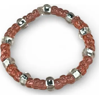 Prsten Nanny Prstýnek z korálků růžový