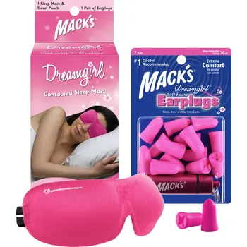 Pleťová maska Sada na spaní Dreamgirl Maska + špunty do uší + pouzdro