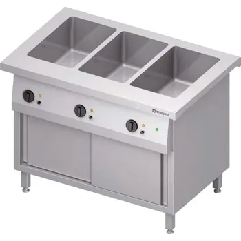 Sporák STALGAST Vodní lázeň tříkomorová3x GN 1/1, 2,4 kW, 1132x750x880 mm | STALGAST, ST222111