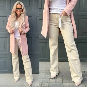 Dámské džíny Široké džíny TINA'S LW - 1807C Velikost: XL, Barva: Béžová