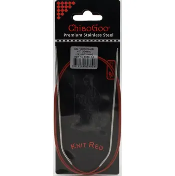 Jehlice ChiaoGoo Knit Red ergonomické fixní kruhové jehlice 100 Cm 2,5mm (ChiaoGoo SS Knit RED™ Circulars - 40" 100 cm 2,5mm)