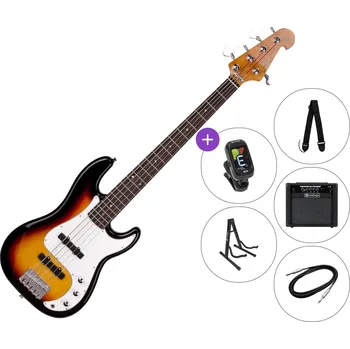 Baskytara SX SPB62+/5 SET 2 3-Tone Sunburst 5-strunná baskytara