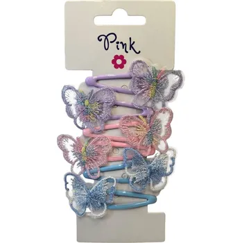 Doplněk pro panenku Sponky do vlasů s motýlkem 6ks