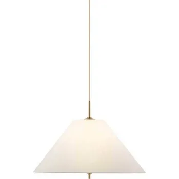 Globen Lighting závěsné světlo IRIS, krémové, Ø 50 cm krémová, mosazná 1 x 60 W - Doprava zdarma