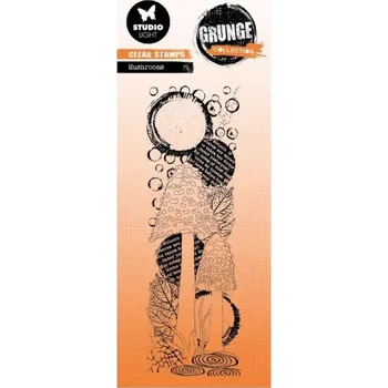 Razítko Gelové razítko Grunge, 4,5x14 cm – Houby