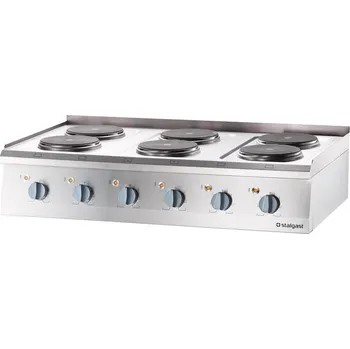 Sporák STALGAST Vestavný elektrický sporák - 6 plotýnek, 15,6 kW | STALGAST, Linia 700
