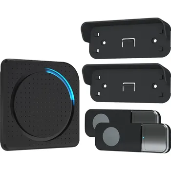 Domovní zvonek Solight bezdrátový zvonek, 2 tlačítka, do zásuvky, 200m, černý, learning code