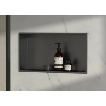 Drátěná police Sapho DENBO zapuštěná police do obkladu, 510x270mm, nerez, gun metal - 1301-53B