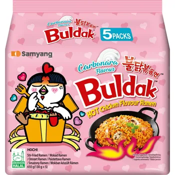 Samyang Buldak Hot Chicken Ramen Carbonara instantní nudle 5 × 130 g