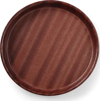 HENDI Tác servírovací laminovaný, protiskluzový, kulatý s vysokým okrajem, HENDI, Mahagon, ⌀320x(H)35mm