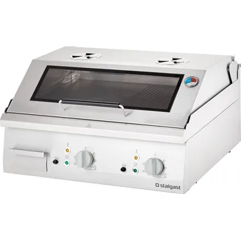 Kuchyňský gril STALGAST Grilovací deska hladká/vroubkovaná elektrická s poklopem, 8,1kW | STALGAST, Linia 700
