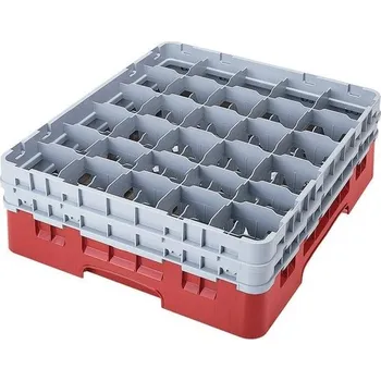 Cambro Koš Camrack 30 pozic, výška sklenice 13,2 cm - Červená| TOM, R-30S434-163