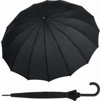 Deštník DERBY Golf Uni Black partnerský holový deštník černá 71530DSZ