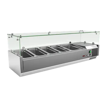 Vitrína chladicí pultová 1x GN 1/2 + 4x GN 1/3 | REDFOX - MCH 3140