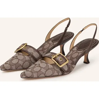 Oblečení a móda Coach Dámské Lodičky Margot, světle šedá / tmavě hnědá, 39