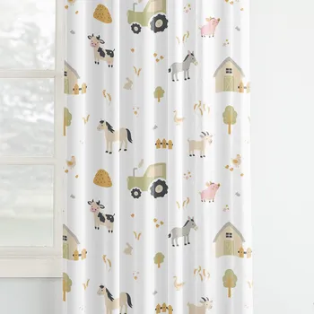 Závěs Dětský bavlněný závěs - Život na farmě 140x150 cm