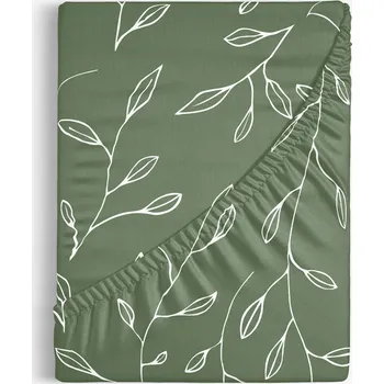 Prostěradlo Bavlněné napínací prostěradlo - Čajové lístky 80 x 160 cm