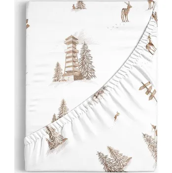 Prostěradlo Bavlněné napínací prostěradlo - Beskydy 140 x 200 cm