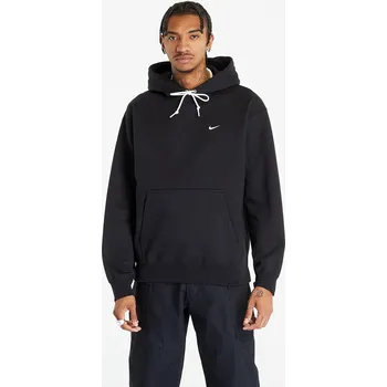 Pánská mikina Mikina Nike Solo Swoosh Men's Fleece Pullover Hoodie Black/ White XXL